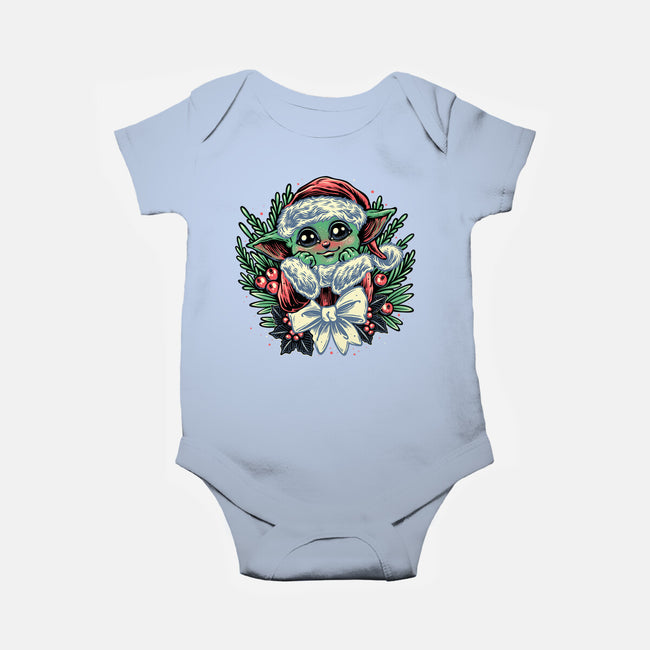 Christmas In The Galaxy-Baby-Basic-Onesie-glitchygorilla