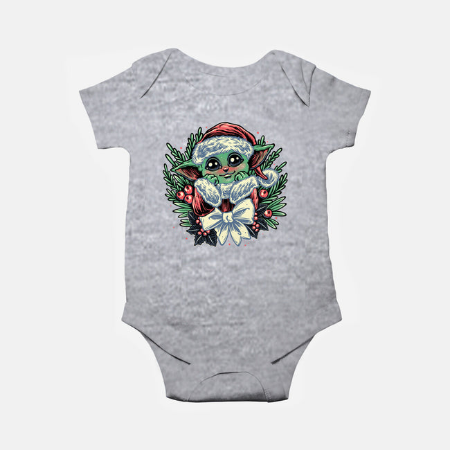 Christmas In The Galaxy-Baby-Basic-Onesie-glitchygorilla