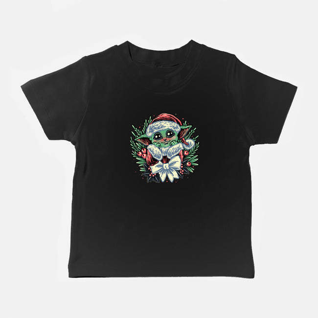 Christmas In The Galaxy-Baby-Basic-Tee-glitchygorilla