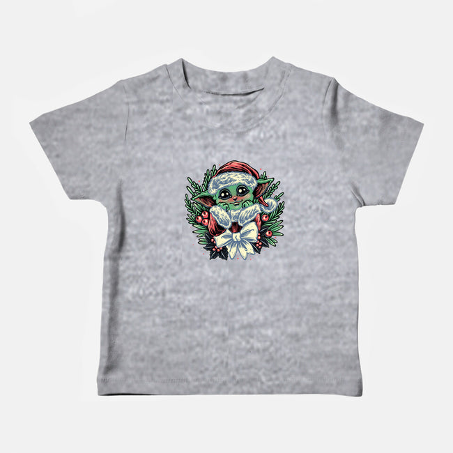 Christmas In The Galaxy-Baby-Basic-Tee-glitchygorilla