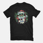 Christmas In The Galaxy-Womens-Fitted-Tee-glitchygorilla