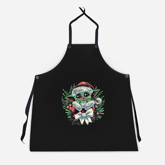 Christmas In The Galaxy-Unisex-Kitchen-Apron-glitchygorilla