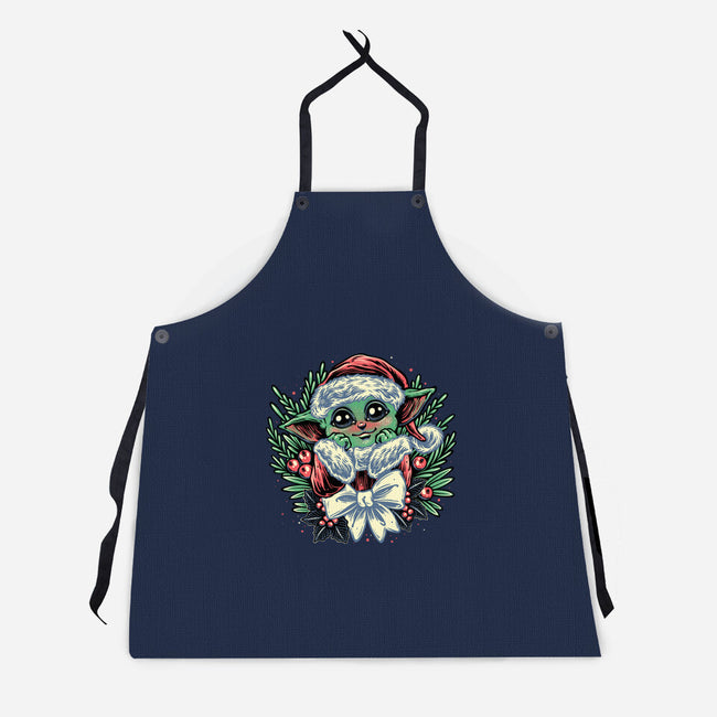 Christmas In The Galaxy-Unisex-Kitchen-Apron-glitchygorilla