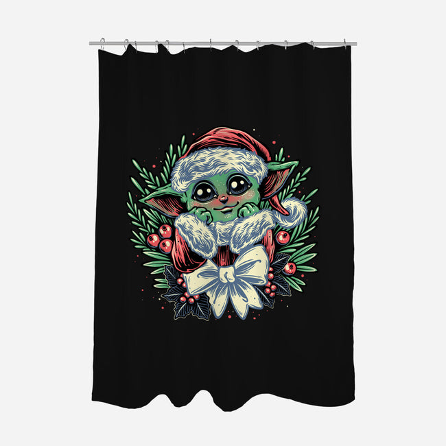 Christmas In The Galaxy-None-Polyester-Shower Curtain-glitchygorilla