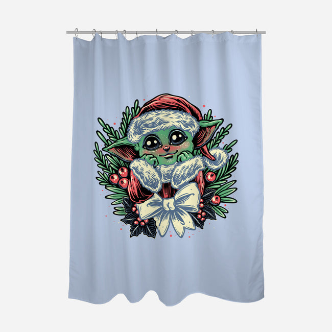Christmas In The Galaxy-None-Polyester-Shower Curtain-glitchygorilla