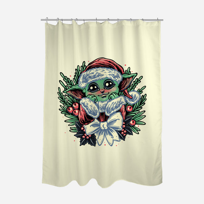 Christmas In The Galaxy-None-Polyester-Shower Curtain-glitchygorilla