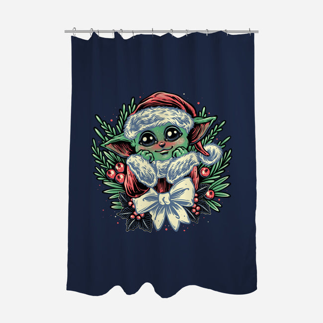 Christmas In The Galaxy-None-Polyester-Shower Curtain-glitchygorilla