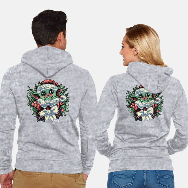 Christmas In The Galaxy-Unisex-Zip-Up-Sweatshirt-glitchygorilla