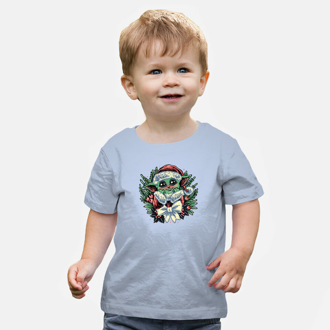 Christmas In The Galaxy-Baby-Basic-Tee-glitchygorilla