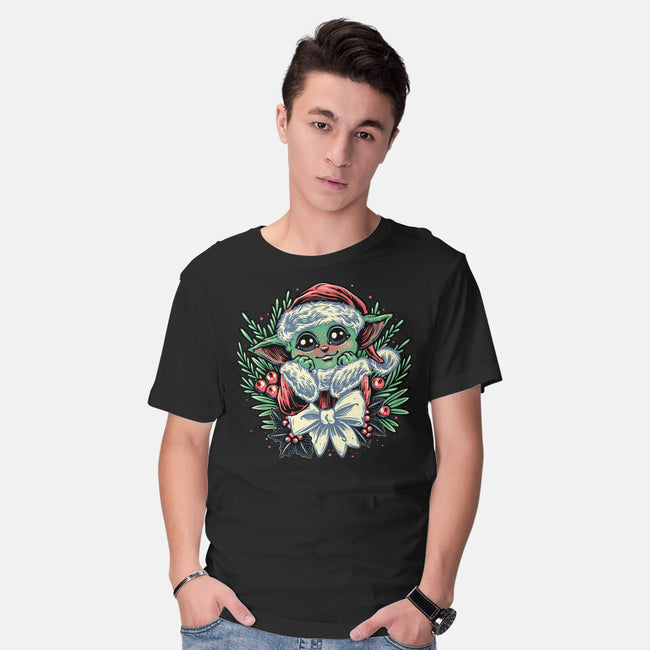 Christmas In The Galaxy-Mens-Basic-Tee-glitchygorilla