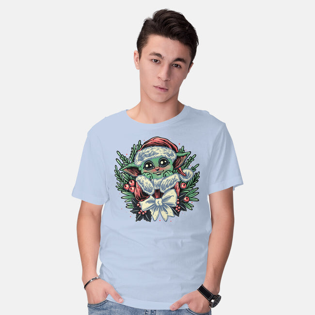 Christmas In The Galaxy-Mens-Basic-Tee-glitchygorilla