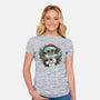 Christmas In The Galaxy-Womens-Fitted-Tee-glitchygorilla