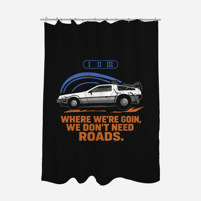 Don't Need Roads-None-Polyester-Shower Curtain-Andriu