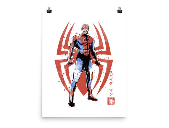 The Human Spider Sumi-e