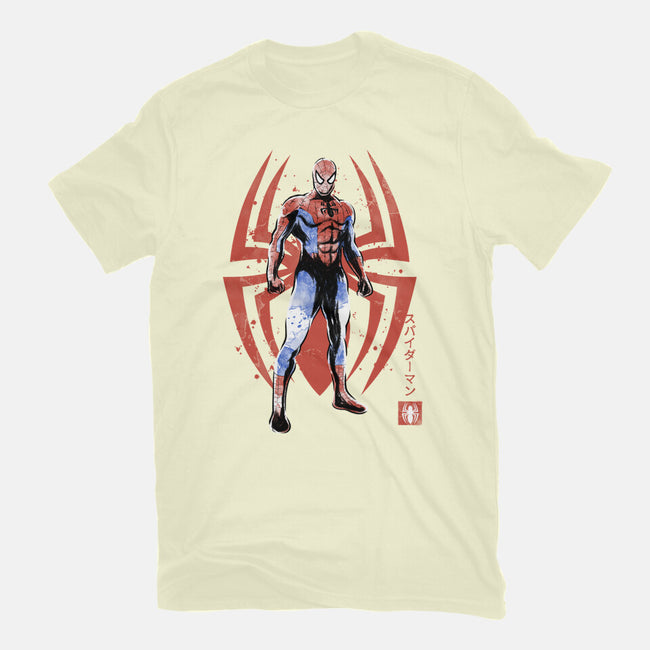 The Human Spider Sumi-e-Mens-Basic-Tee-Astrobot Invention