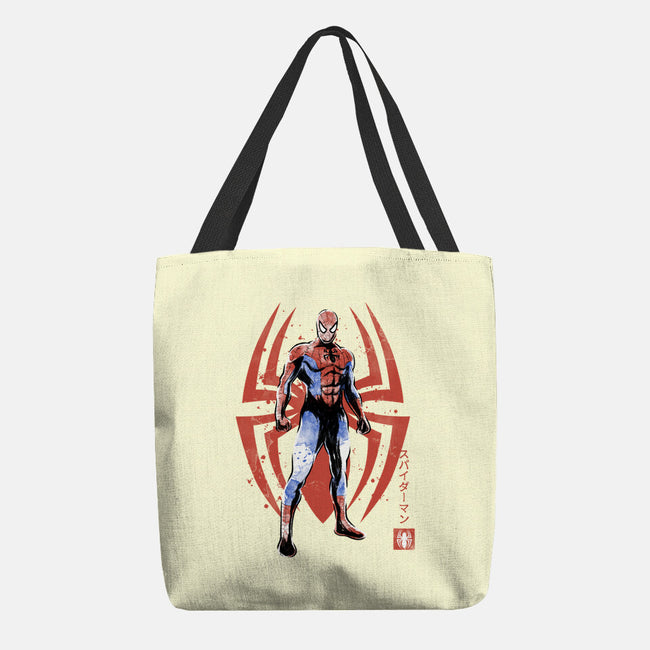 The Human Spider Sumi-e-None-Basic Tote-Bag-Astrobot Invention