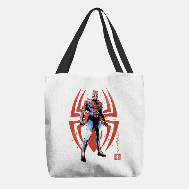 The Human Spider Sumi-e-None-Basic Tote-Bag-Astrobot Invention