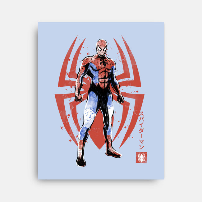 The Human Spider Sumi-e-None-Stretched-Canvas-Astrobot Invention