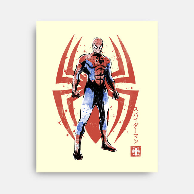 The Human Spider Sumi-e-None-Stretched-Canvas-Astrobot Invention