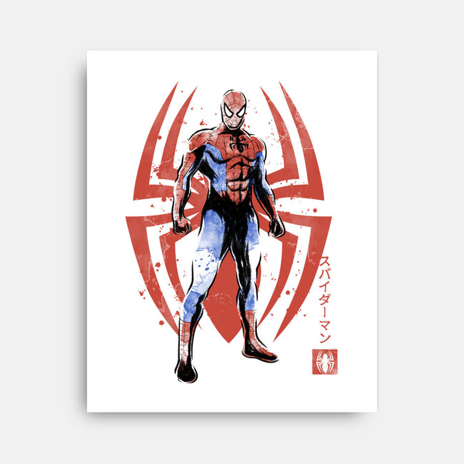 The Human Spider Sumi-e-None-Stretched-Canvas-Astrobot Invention