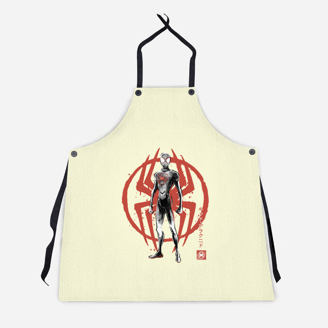 Shadow-Spider Sumi-E-Unisex-Kitchen-Apron-Astrobot Invention