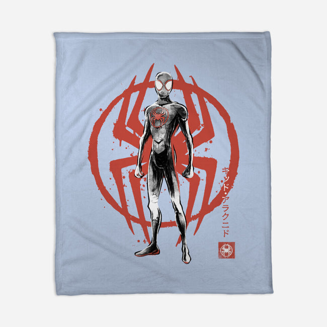 Shadow-Spider Sumi-E-None-Fleece-Blanket-Astrobot Invention