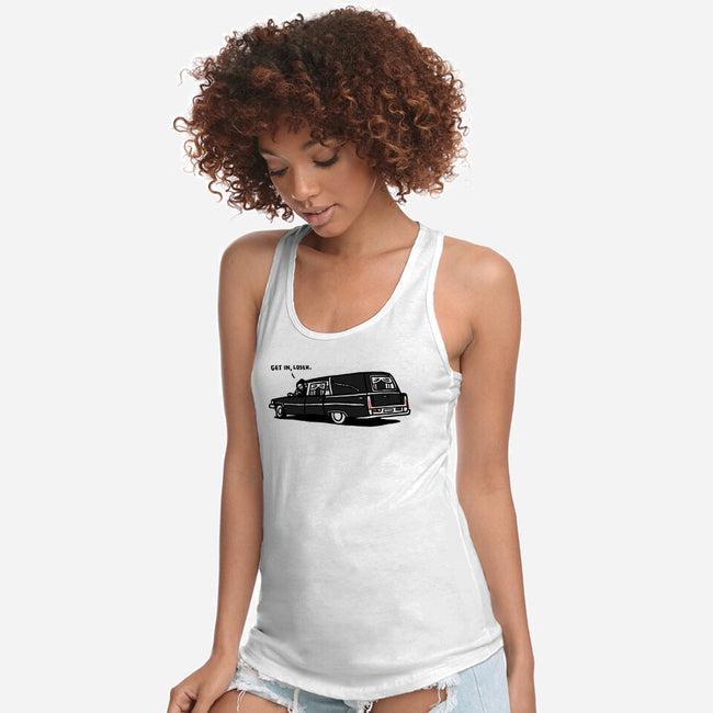 Get In Loser-Womens-Racerback-Tank-rodrigobhz
