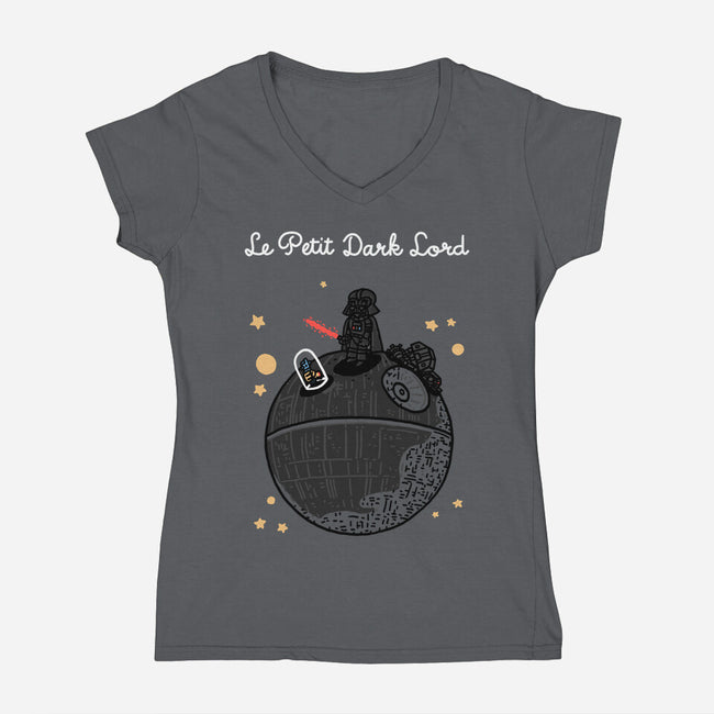 Le Petit Dark Lord Of The Sith-Womens-V-Neck-Tee-rodrigobhz