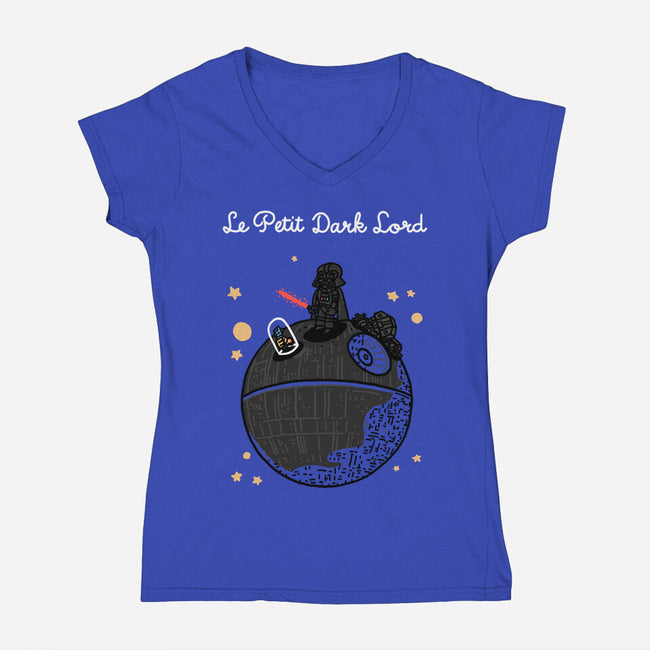 Le Petit Dark Lord Of The Sith-Womens-V-Neck-Tee-rodrigobhz