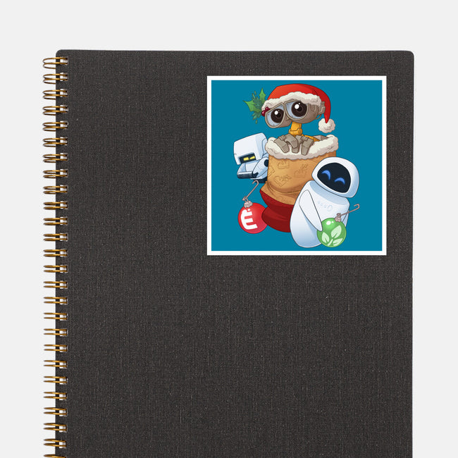 Stocking Stuffer Robot Friends-None-Glossy-Sticker-DoOomcat