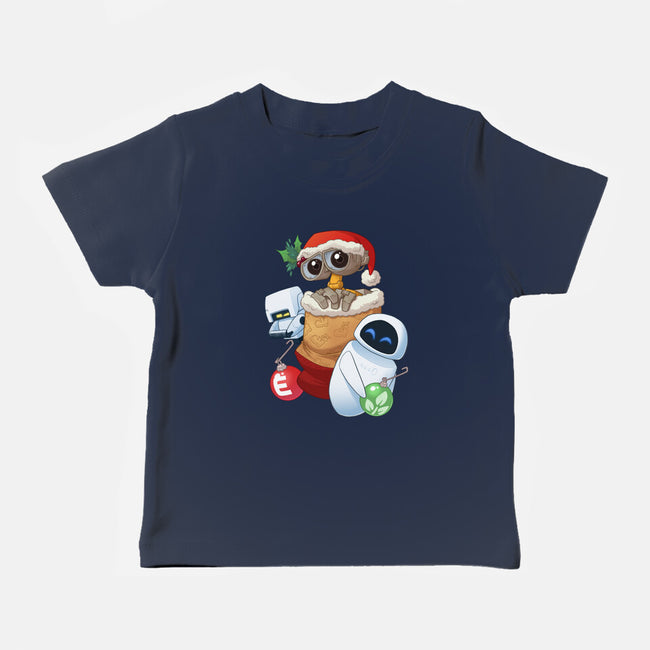 Stocking Stuffer Robot Friends-Baby-Basic-Tee-DoOomcat