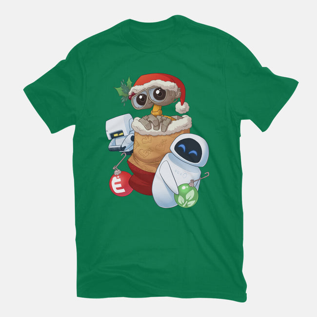 Stocking Stuffer Robot Friends-Womens-Fitted-Tee-DoOomcat