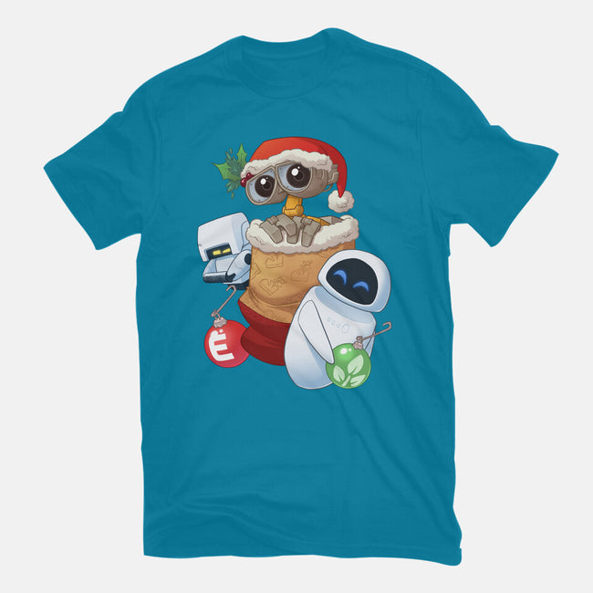 Stocking Stuffer Robot Friends-Womens-Fitted-Tee-DoOomcat