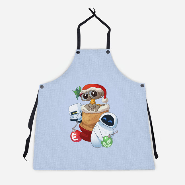 Stocking Stuffer Robot Friends-Unisex-Kitchen-Apron-DoOomcat