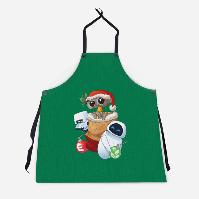 Stocking Stuffer Robot Friends-Unisex-Kitchen-Apron-DoOomcat