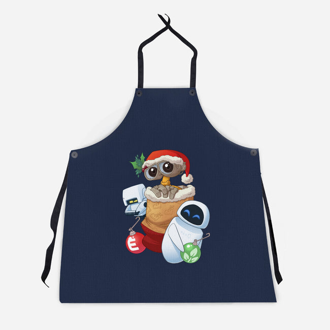 Stocking Stuffer Robot Friends-Unisex-Kitchen-Apron-DoOomcat