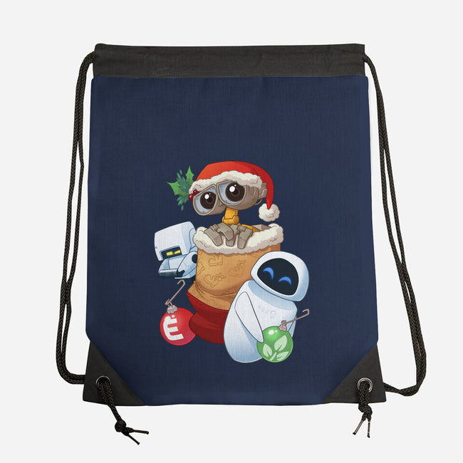 Stocking Stuffer Robot Friends-None-Drawstring-Bag-DoOomcat