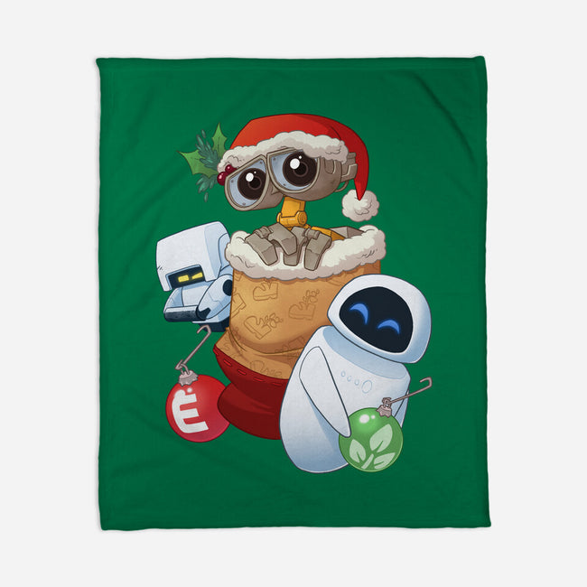 Stocking Stuffer Robot Friends-None-Fleece-Blanket-DoOomcat