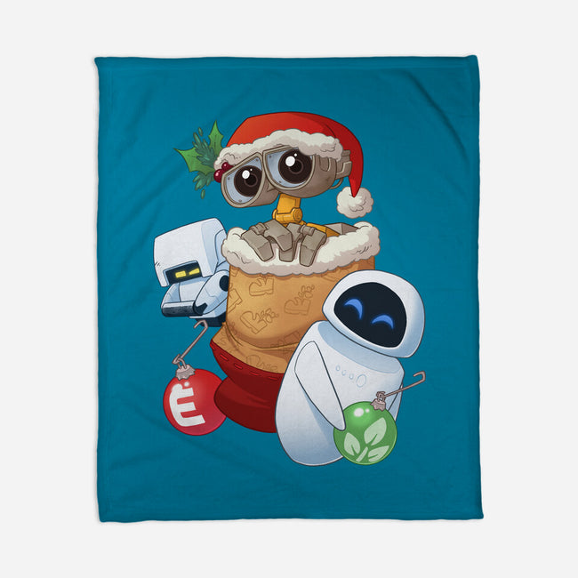 Stocking Stuffer Robot Friends-None-Fleece-Blanket-DoOomcat