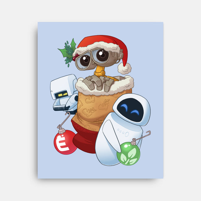 Stocking Stuffer Robot Friends-None-Stretched-Canvas-DoOomcat