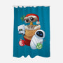 Stocking Stuffer Robot Friends-None-Polyester-Shower Curtain-DoOomcat