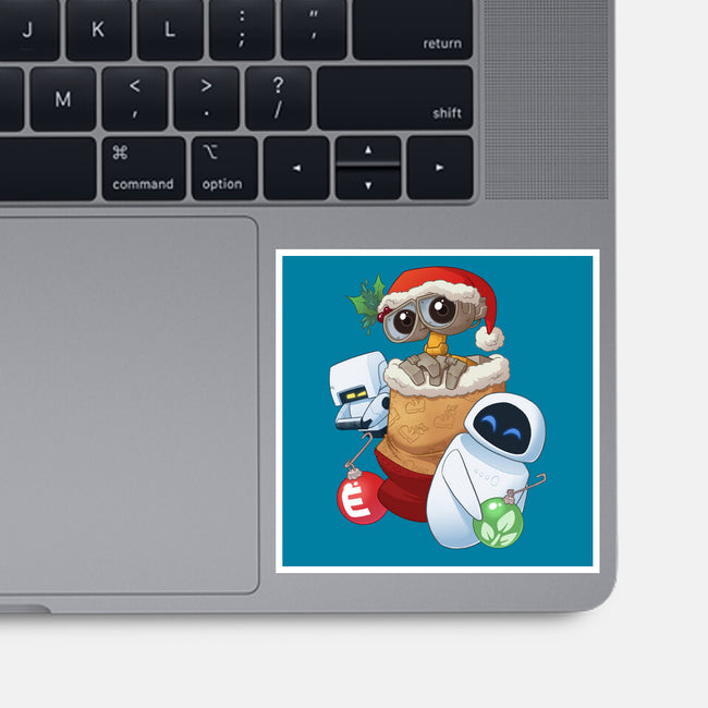 Stocking Stuffer Robot Friends-None-Glossy-Sticker-DoOomcat