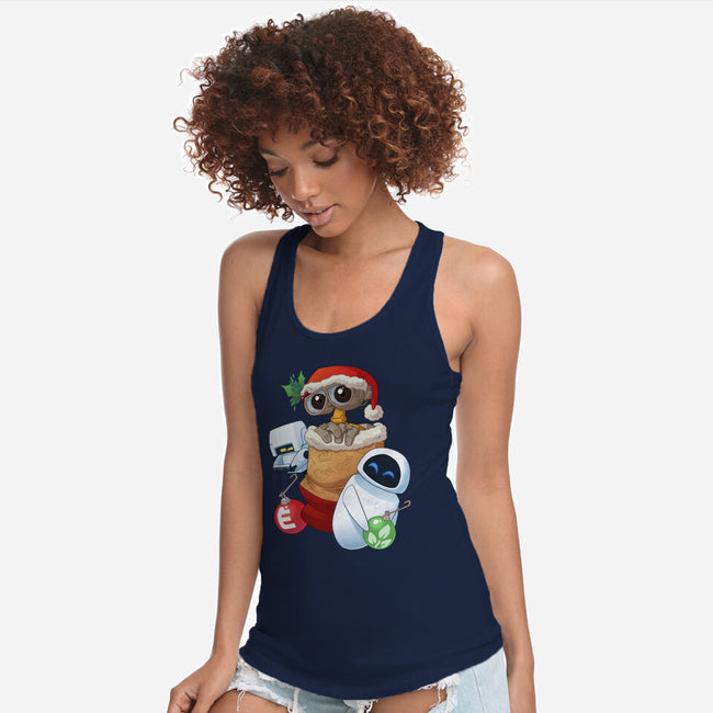 Stocking Stuffer Robot Friends-Womens-Racerback-Tank-DoOomcat