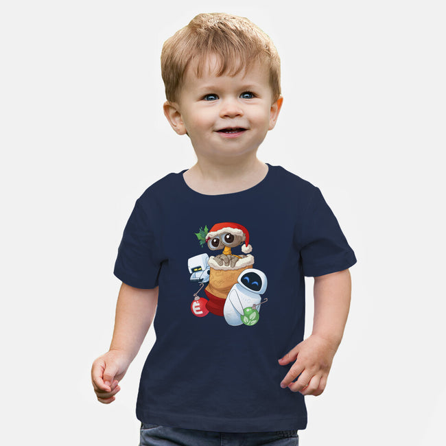 Stocking Stuffer Robot Friends-Baby-Basic-Tee-DoOomcat