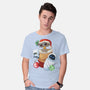Stocking Stuffer Robot Friends-Mens-Basic-Tee-DoOomcat