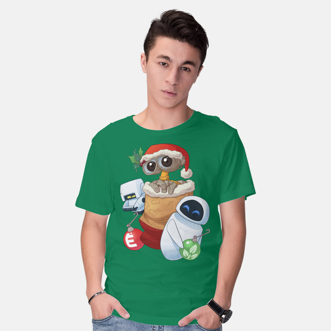 Stocking Stuffer Robot Friends-Mens-Basic-Tee-DoOomcat