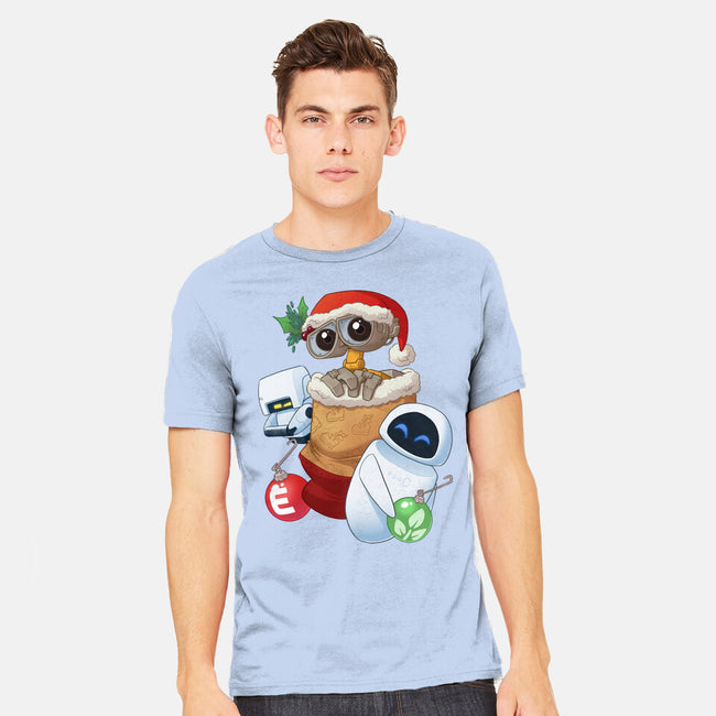 Stocking Stuffer Robot Friends-Mens-Heavyweight-Tee-DoOomcat