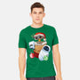 Stocking Stuffer Robot Friends-Mens-Heavyweight-Tee-DoOomcat