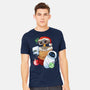 Stocking Stuffer Robot Friends-Mens-Heavyweight-Tee-DoOomcat