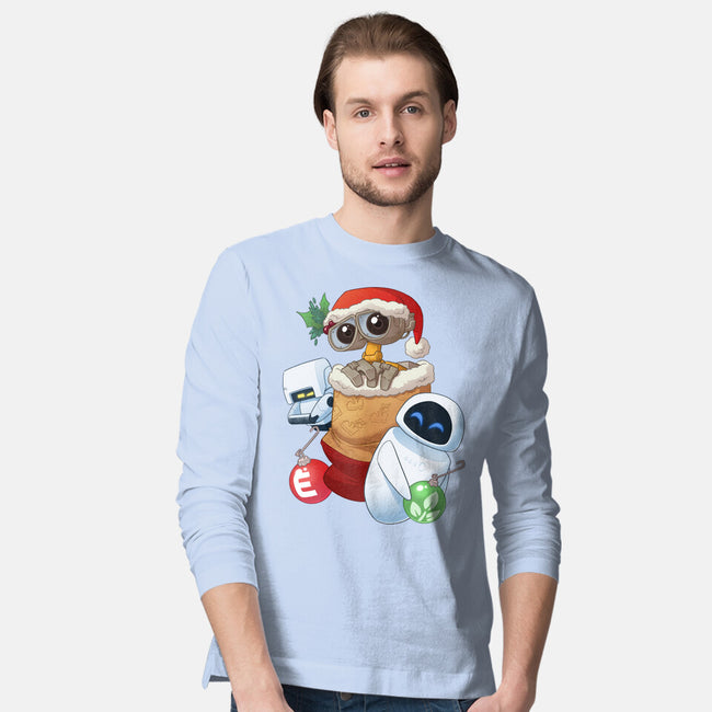 Stocking Stuffer Robot Friends-Mens-Long Sleeved-Tee-DoOomcat